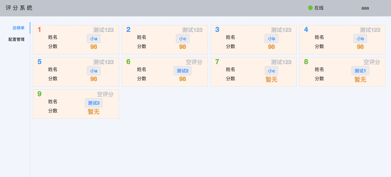 创建评分